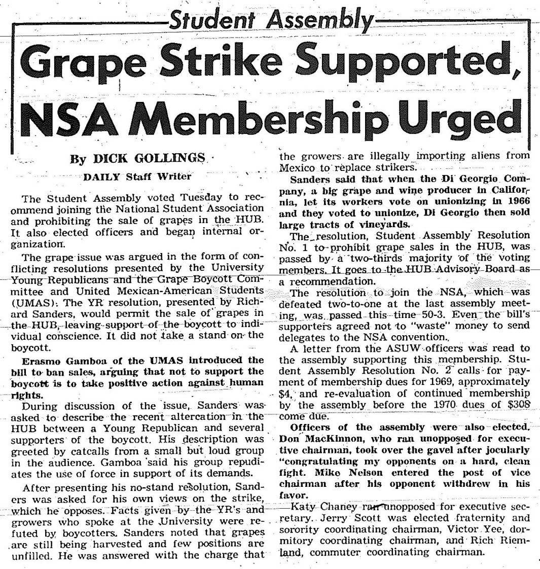 Farmworkers and Grape Boycott News Coverage Seattle Civil Rights and